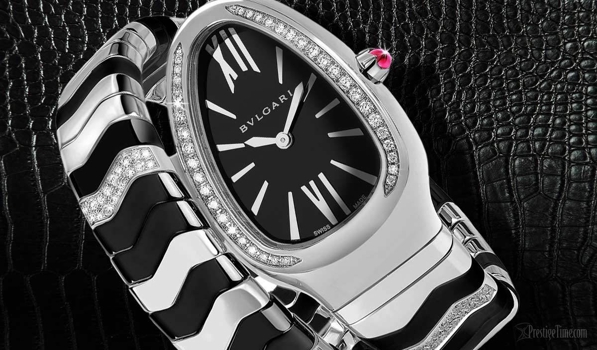 Bvlgari black serpenti discount watch