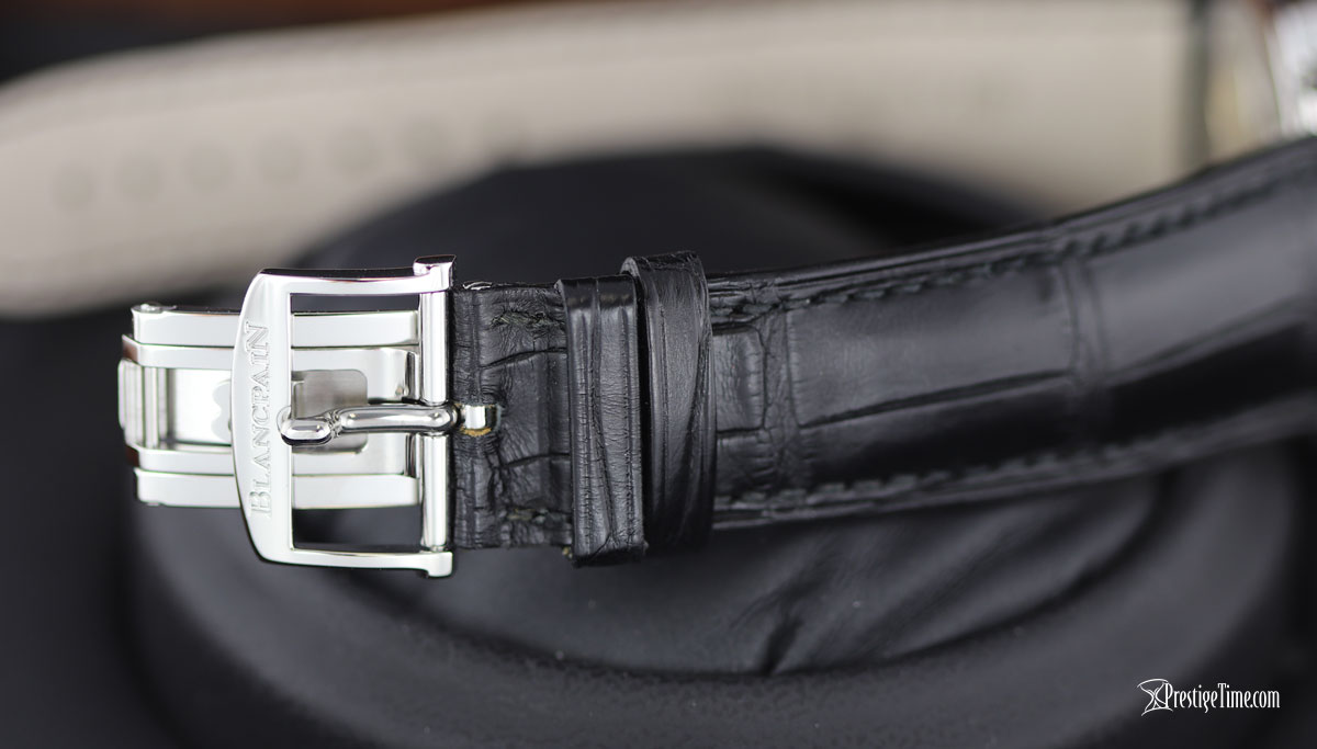 Blancpain black alligator leather strap