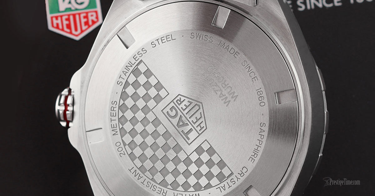 Tag Heuer Formula 1 Automatic 43mm Review Case Back