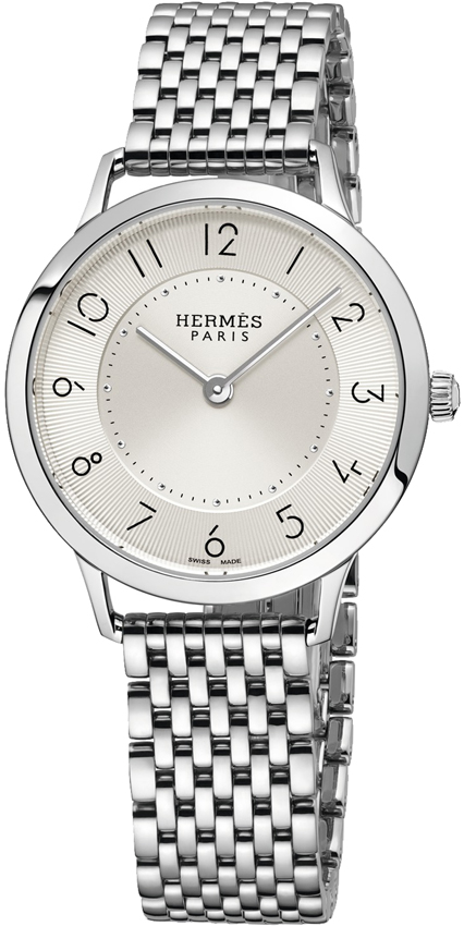 hermes silver watch