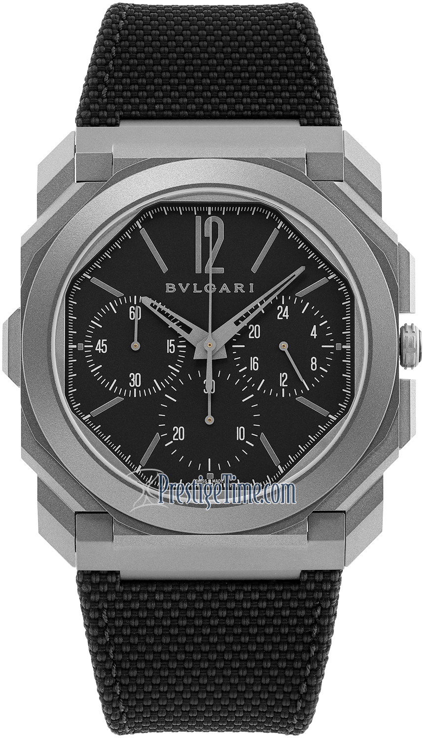 103371 Bulgari Octo Finissimo Chronograph GMT Automatic 42mm Mens Watch