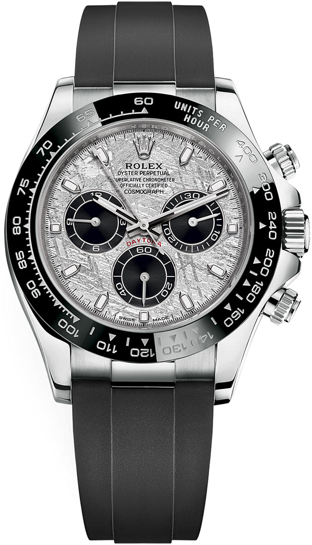 116519LN Meteorite Black Oysterflex Rolex Daytona White Gold Mens Watch