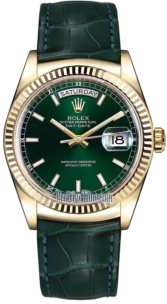 rolex day date leather