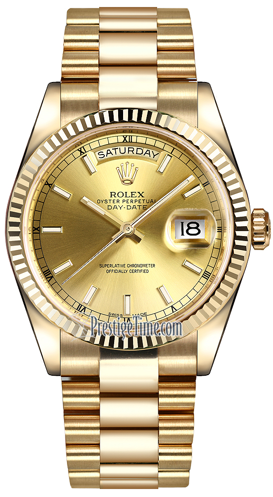 rolex day date 36mm yellow gold