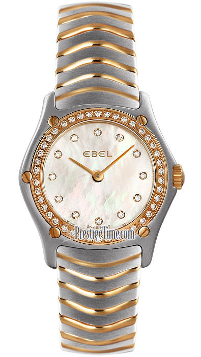 EBEL WAVE Quartz 27mm 2 Tone Factory Diamond Watch