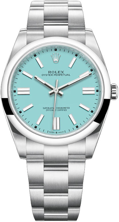 124300 Turquoise Blue Rolex Oyster 