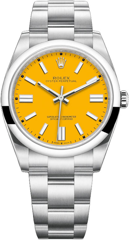 124300 Yellow Rolex Oyster Perpetual 