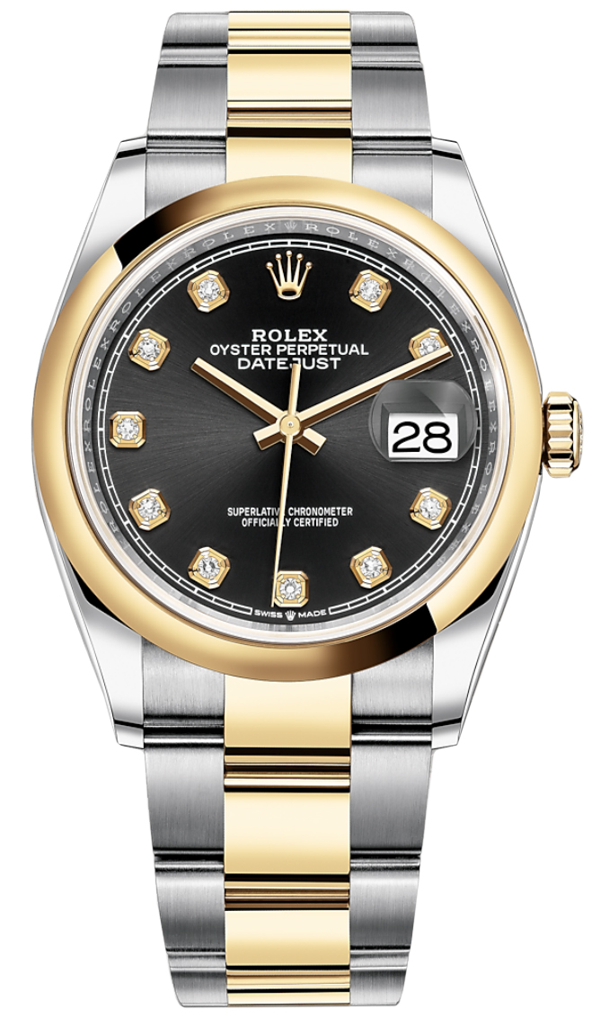 black and gold datejust