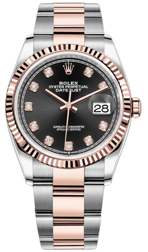 rose gold and stainless steel rolex