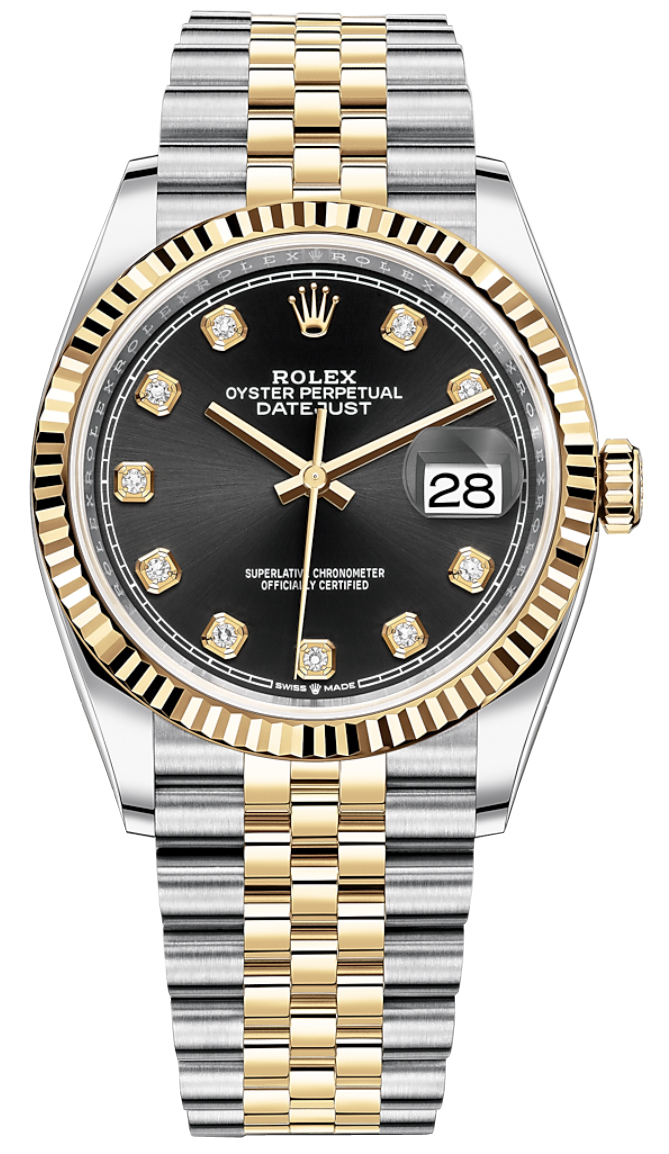 datejust gold black dial