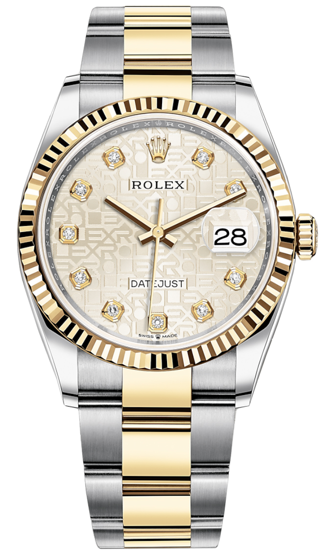 rolex datejust 36 steel and gold