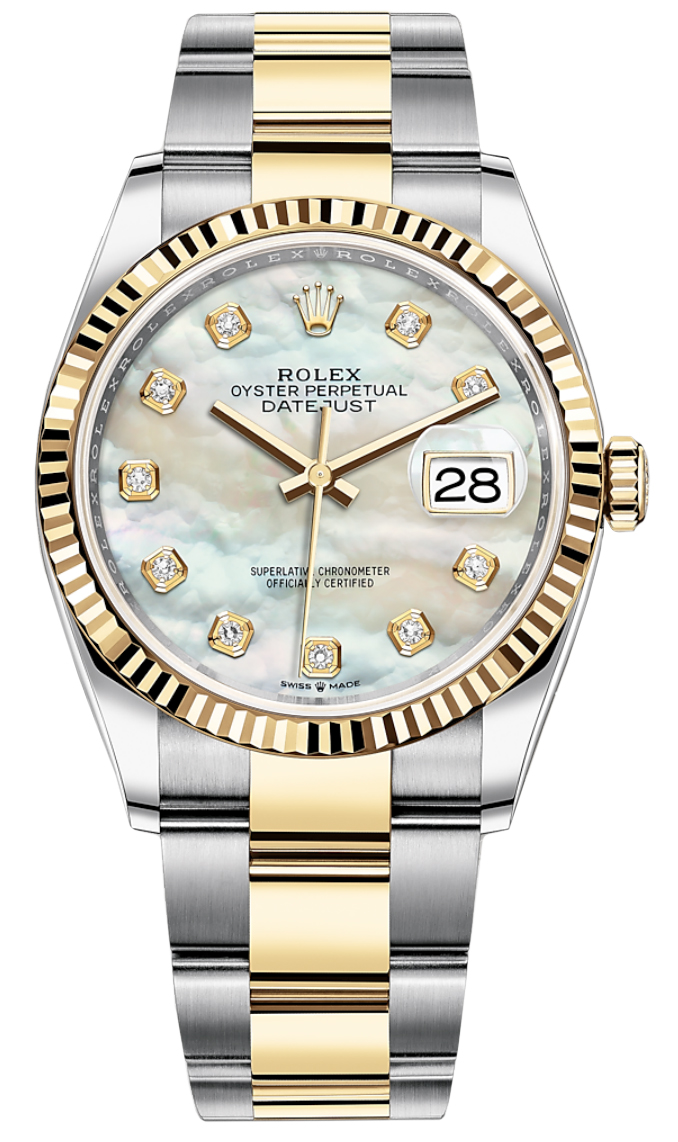 rolex datejust 36 mother of pearl