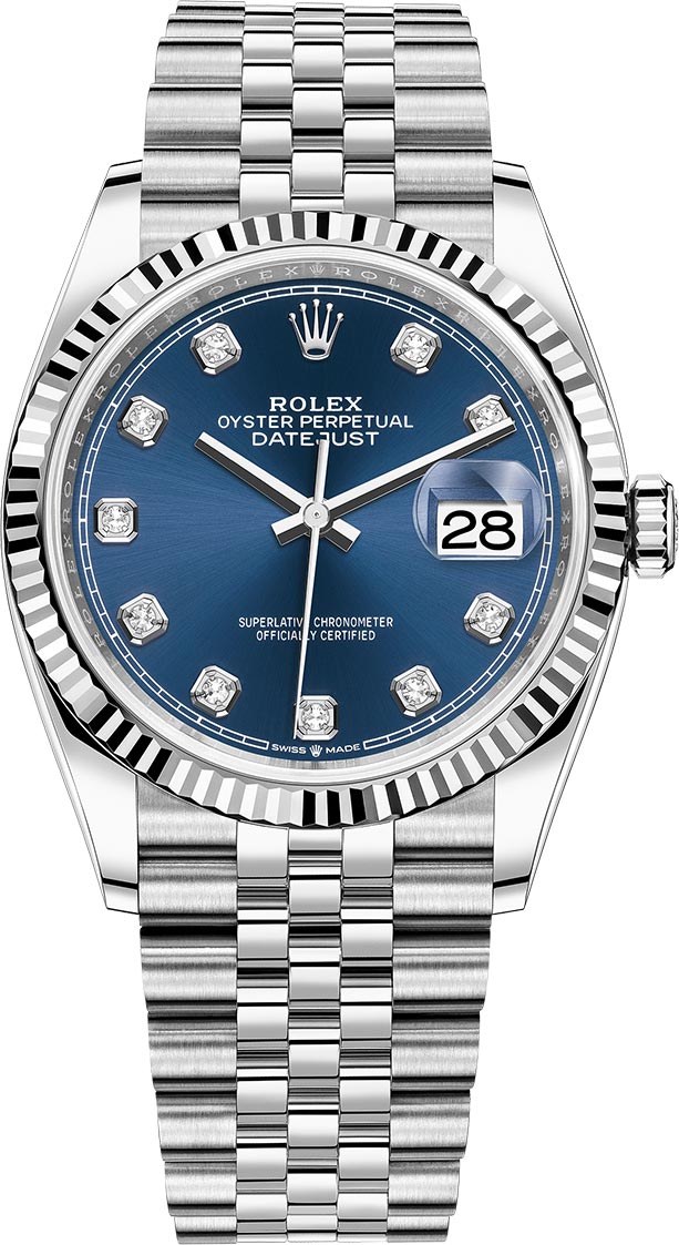 rolex blue diamond watch