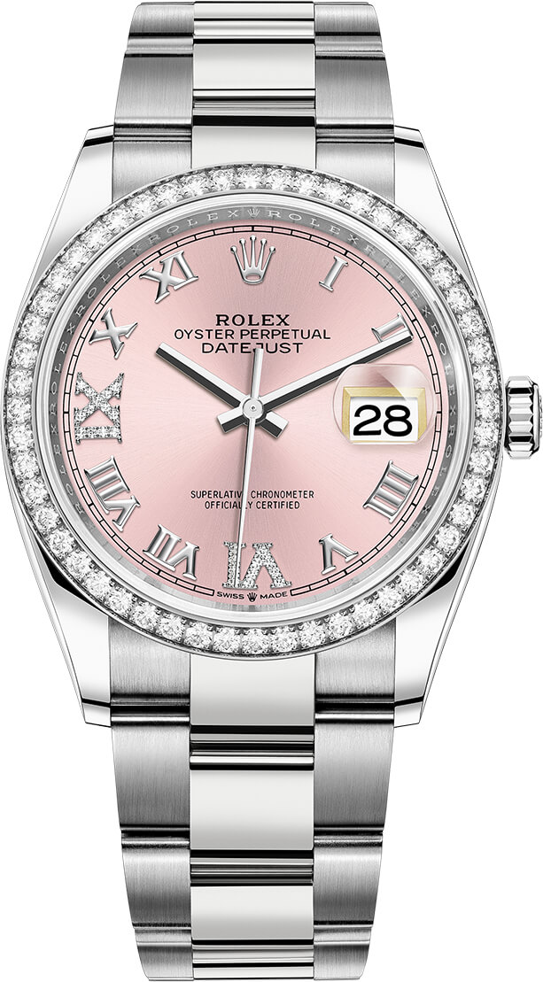 rolex with pink dial
