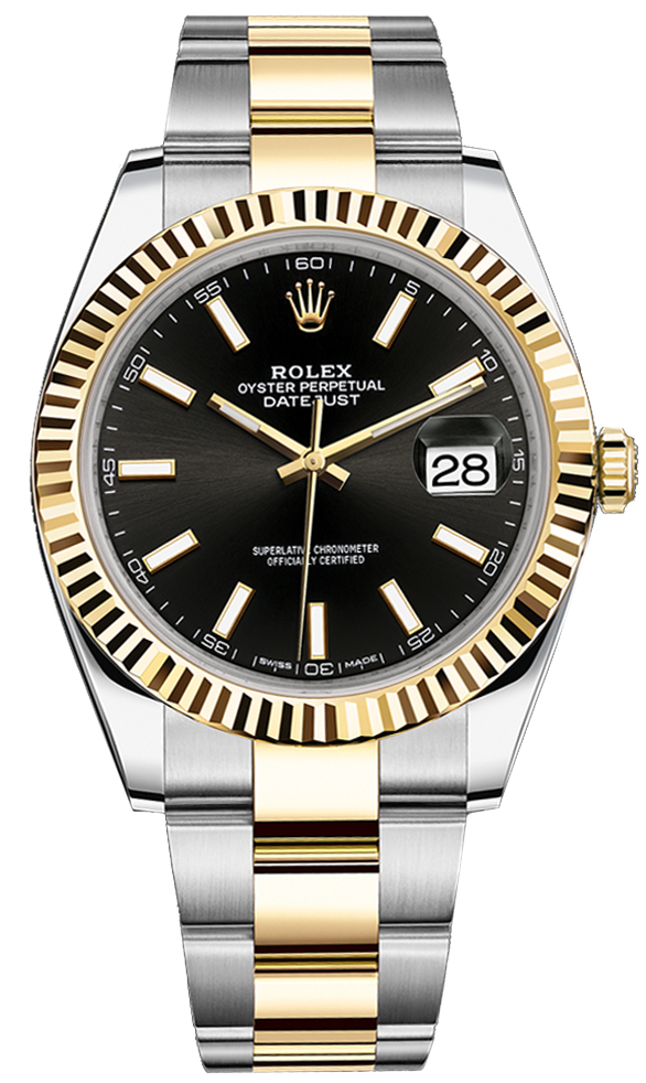 rolex oyster black and gold