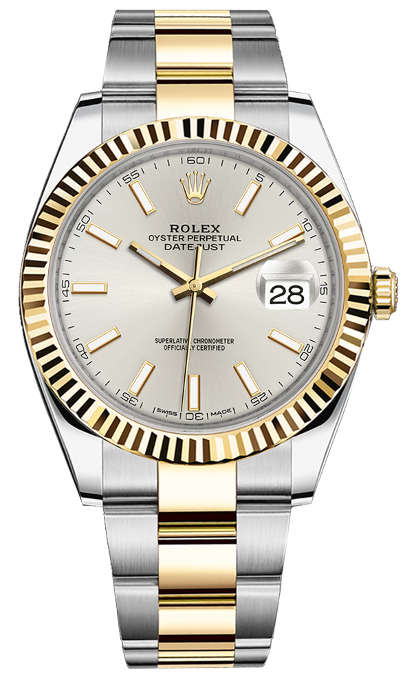 gold and silver rolex women's