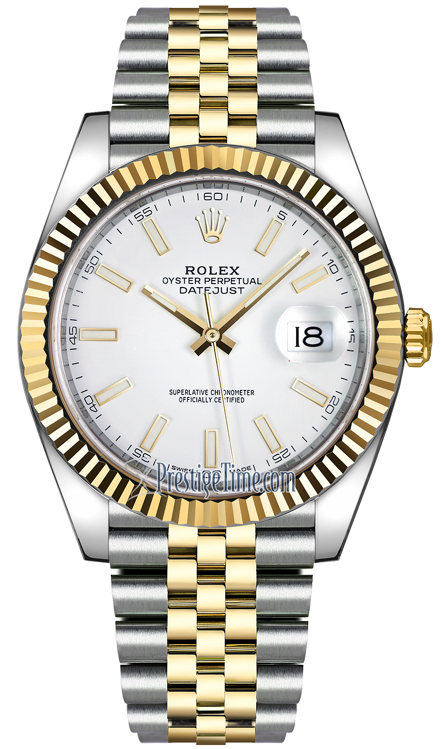 white and gold rolex