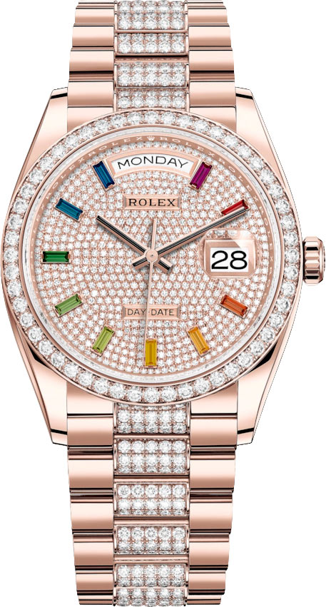 128345RBR Pave Rainbow Rolex Day-Date 