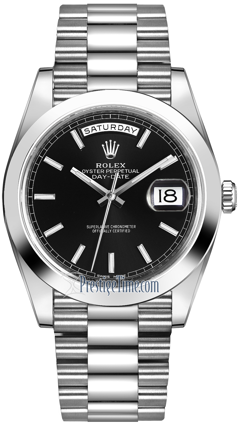 rolex oyster perpetual day date black face