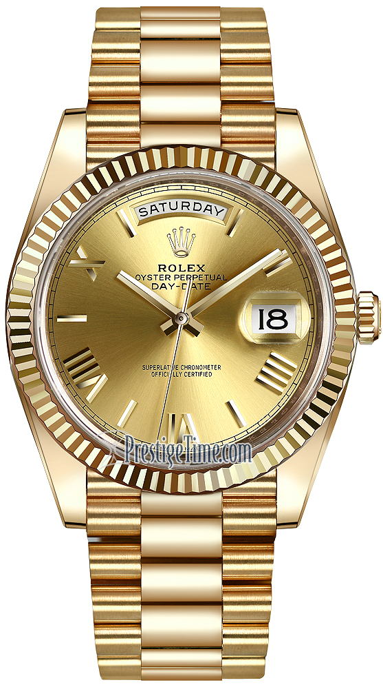 Rolex Day-Date 40mm Yellow Gold Mens Watch