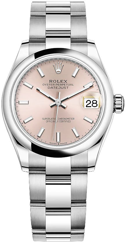278240 Pink Index Rolex Datejust 31mm Stainless Steel Ladies Watch