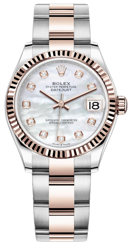 rolex mother of pearl rose gold