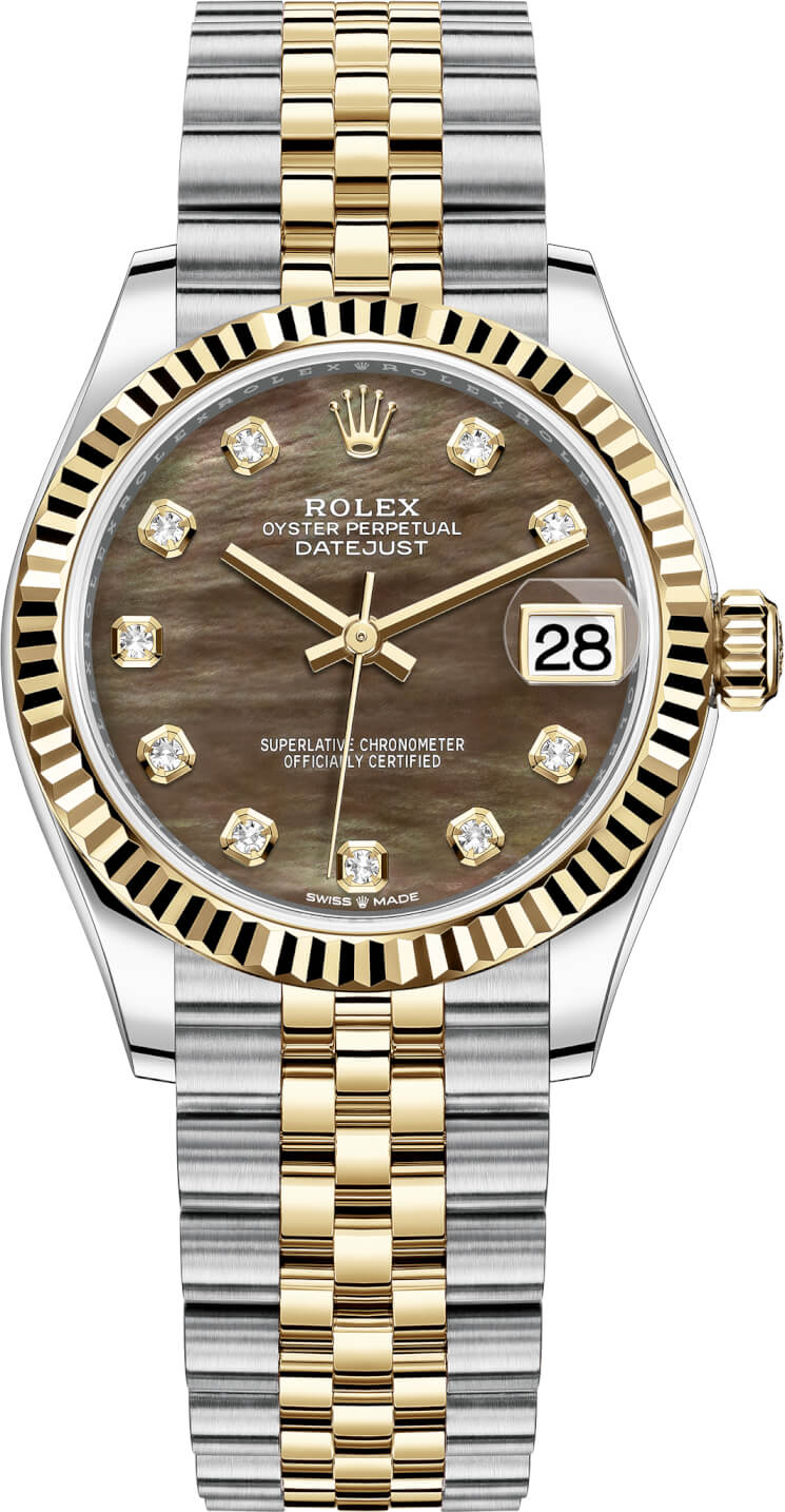 black mother of pearl rolex datejust