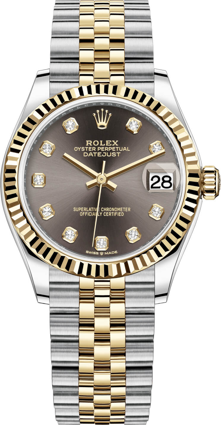 Rolex Datejust 31mm Stainless Steel and Yellow Gold 278273 Silver Diamond Jubilee