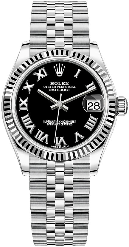Rolex Datejust 31mm Black Dial, Fluted Bezel, 178274-0014