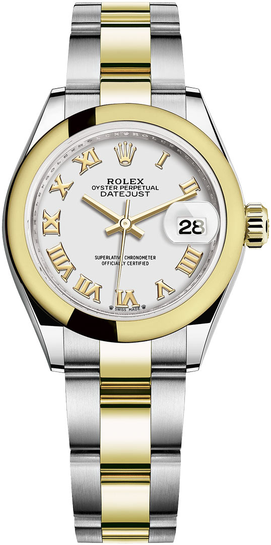 Rolex Lady Datejust 28 Yellow Gold/Steel White Mother of Pearl