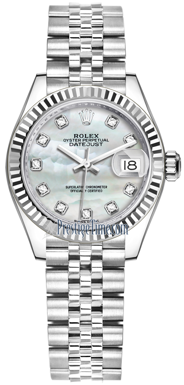 rolex datejust mother of pearl diamond
