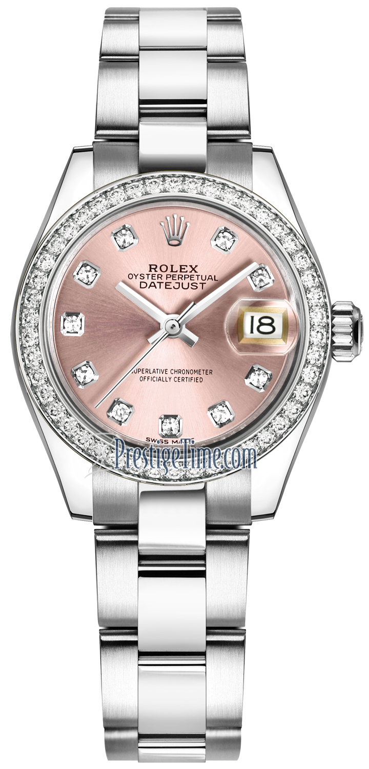 ladies rolex pink diamond dial