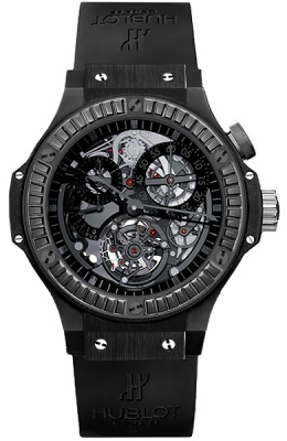 308.ci.134.rx.190 Hublot Bigger Bang Tourbillon All Black 44mm Mens Watch