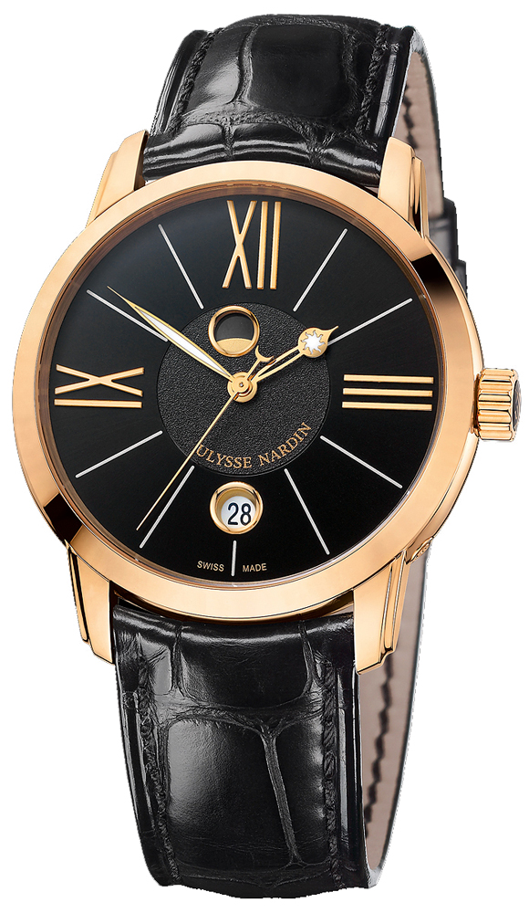 8296 122 2 42 Ulysse Nardin Classico Luna 40mm Mens Watch