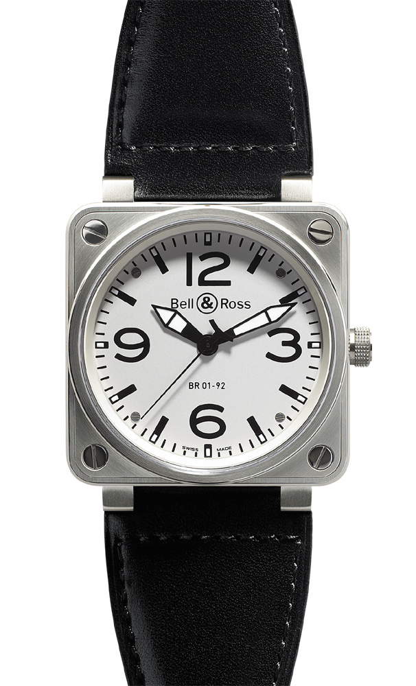 BR01 92 Steel White Bell Ross BR01 92 Automatic 46mm Mens Watch