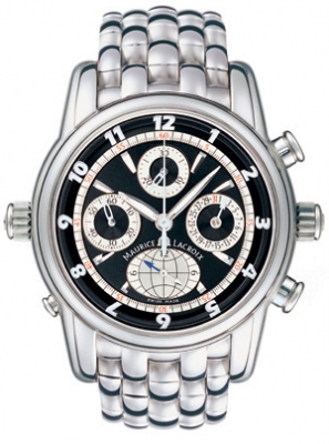 mp6398 ss002 330 Maurice Lacroix Masterpiece Chrono Globe Mens Watch