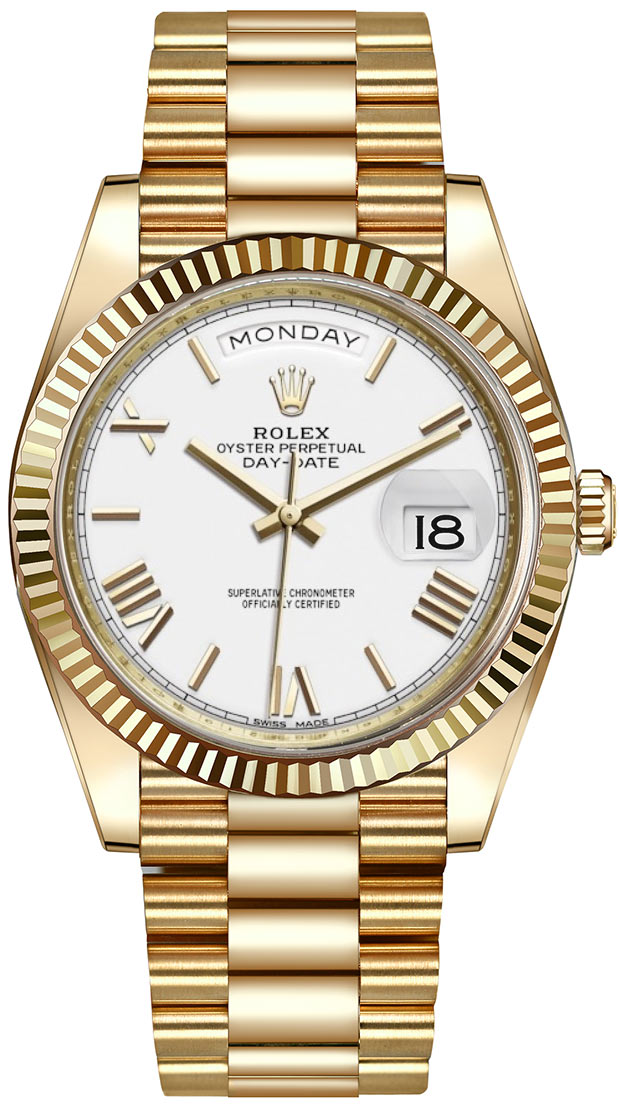 rolex day date 40mm white gold