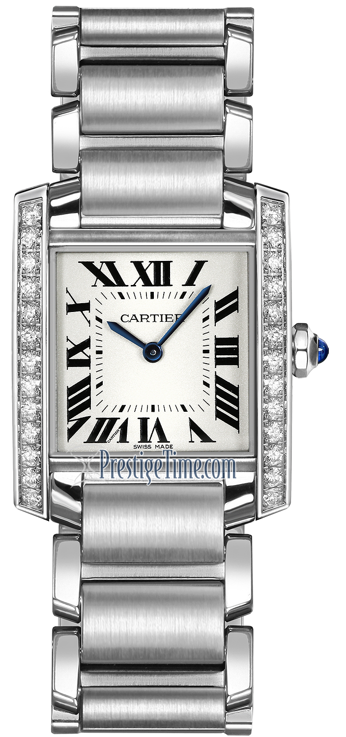 Cartier Tank Francaise Medium Quartz SS Silver Dial Women's Watch WSTA0074