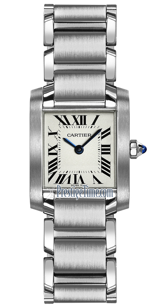 cartier tank francaise stainless steel light ivory dial ladies watch