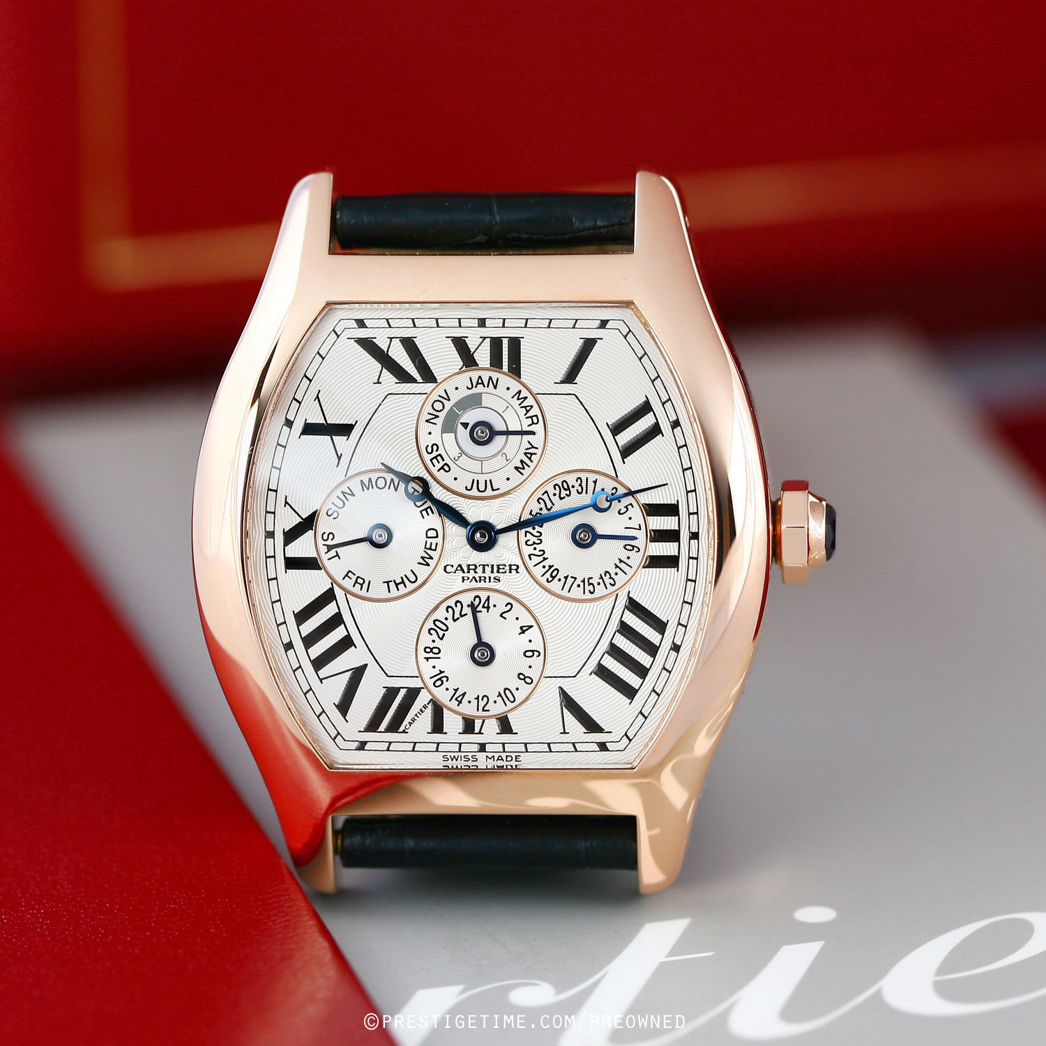 Preowned Cartier Tortue Perpetual Calendar GMT w1542851