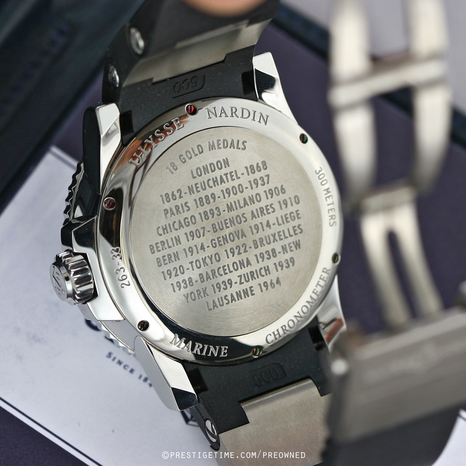Ulysse nardin marine chronometer 300 meters sales