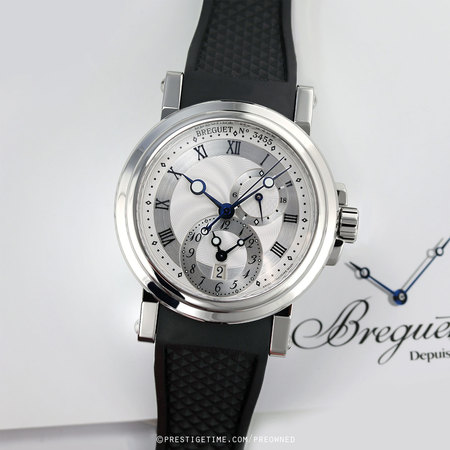 Pre-owned Breguet Marine Automatic Dual Time 5857st/12/5zu