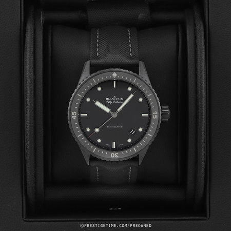 Pre-owned Blancpain Fifty Fathoms Bathyscaphe 43mm 5000-0130-b52a