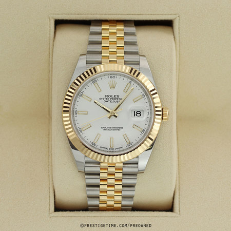 Pre-owned Rolex Datejust 41mm 126333 White Index Jubilee