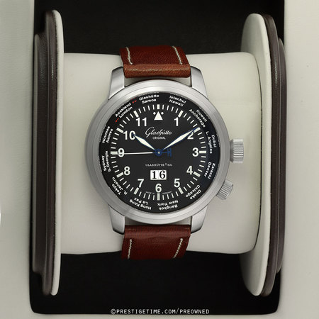 Pre-owned Glashutte Original Senator Navigator Worldview 39-47-07-07-04