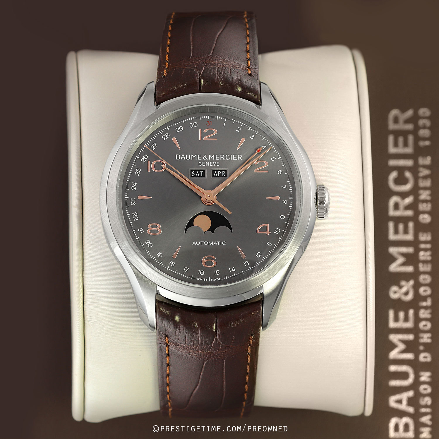 Baume Mercier Clifton Complete Calendar Moonphase 43mm 10213