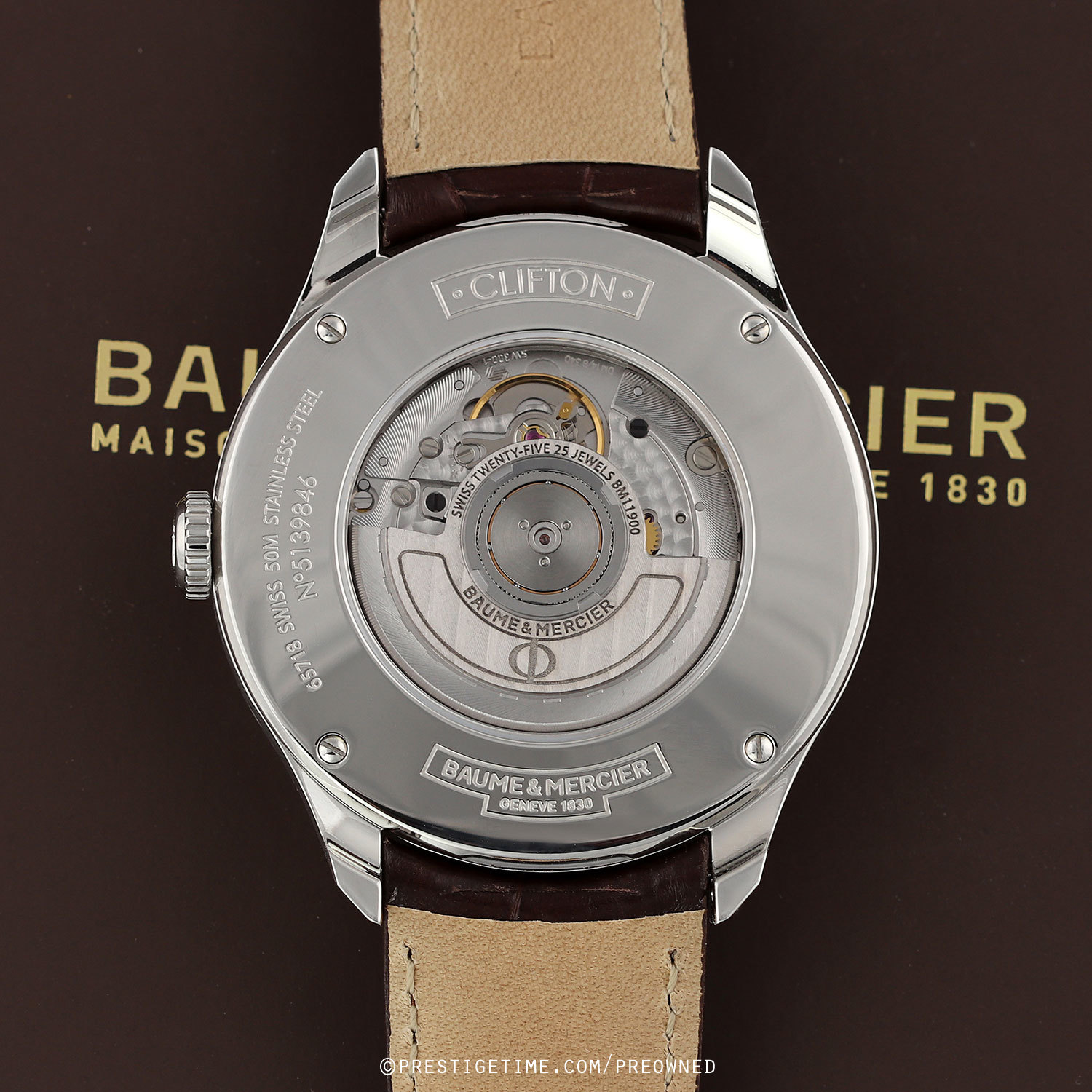 Pre owned Baume Mercier Clifton Complete Calendar Moonphase 43mm