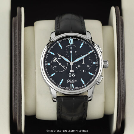 Pre-owned Glashutte Original Senator Chronograph Panorama Date 1-37-01-03-02-35