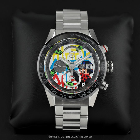 Pre-owned Tag Heuer ALEC MONOPOLY Carrera Heuer 01 43mm car201aa.ba0714