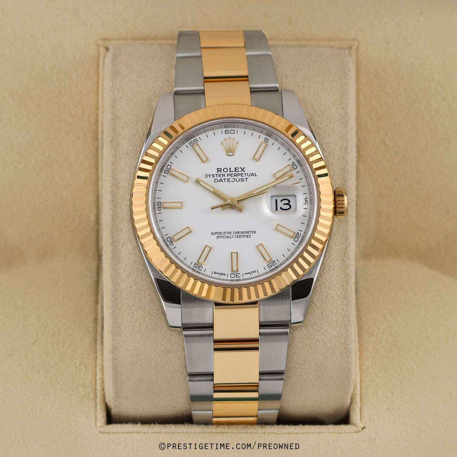 Rolex pre-owned Datejust 41mm - White